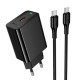Сетевое зарядное устройство Hoco CS93A USB-C (20W · 3A) с кабелем Type-C – Type-C (Black)