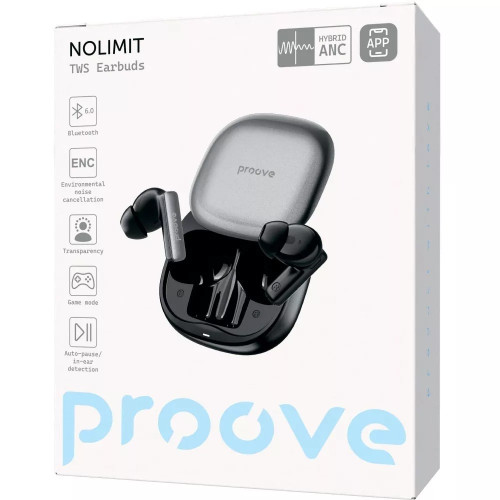 Наушники bluetooth Proove NoLimit TWS with Hybrid ANC (APP) white