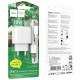 Сетевое зарядное устройство Hoco CS52A USB-A (18W · 3A) с кабелем USB-A – Type-C (White)