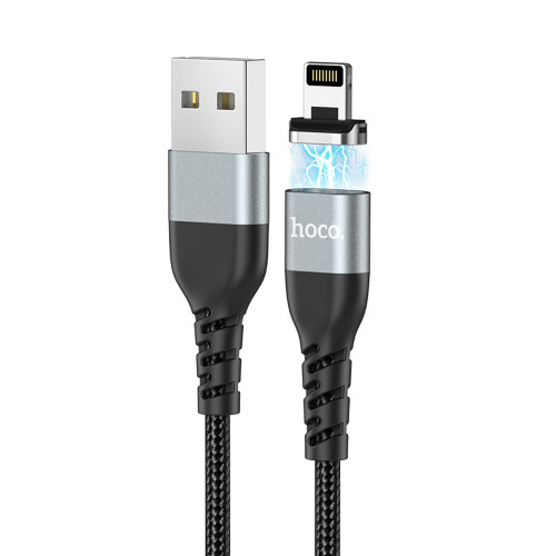 Кабель Hoco U96 Magnetic USB-A – Lightning (1.2 м · 12W · 2.4A) (Black)