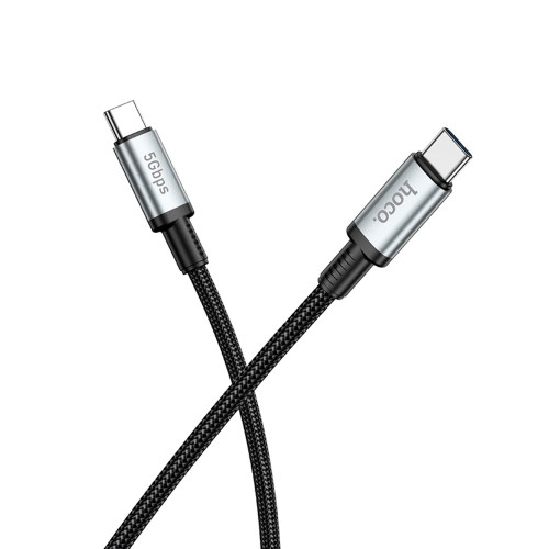 Мультимедийный кабель Hoco US10 Type-C – Type-C 3.0 5Gbit/s (0.5 м · 3A) (Black)