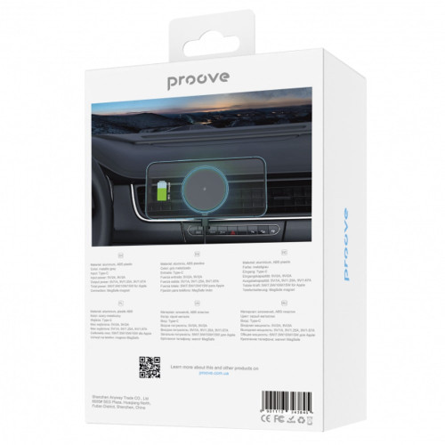 Автодержатель Proove Magic Circle Pro (15W) (Black)