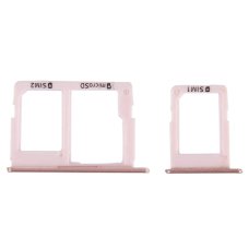 Держатель SIM-карты и карты памяти для Samsung G610 Galaxy J7 Prime (2016) (версия на 2×SIM) (Pink)