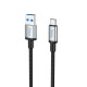 Мультимедійний кабель Hoco US10 USB-A – Type-C 3.0 5Gbit/s (0.5 м) (Black)