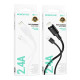 Кабель Borofone BX111 USB-A – Lightning (1 м · 12W · 2.4A) (Black)