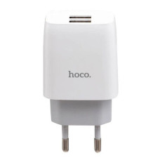 Мережевий зарядний пристрій Hoco C73A 2xUSB-A (12W · 2.4A) (White)