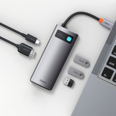 USB-хаб Baseus Metal Gleam Series 5в1 Type-C (Gray)