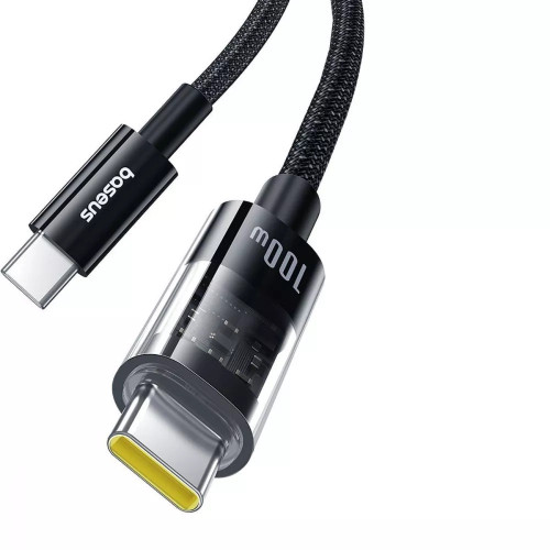 Кабель Baseus Gem Fast-Charging Data Cable Type-C – Type-C (1 м · 100W · 5A) (P10373000111) (Black)