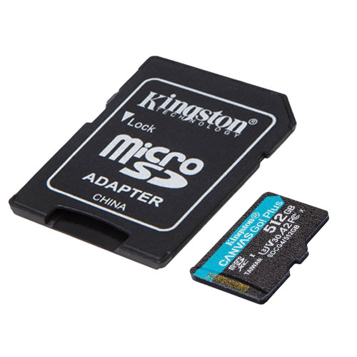 Карта памяти Kingston Canvas Go Plus microSDXC 512GB Class 10 UHS-I U3 + адаптер SD