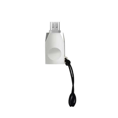Переходник Hoco UA10 Micro-USB – USB-A 3.0 (Silver)