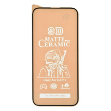 Защитная пленка Ceramic Matte для Apple iPhone 15 Pro Max (Full Glue) (Black)