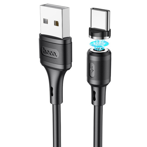 Кабель Hoco X52 Sereno Magnetic USB-A – Type-C (1 м · 15W · 3A) (Black)