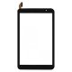 Сенсорное стекло для Teclast P80S (универсальное №518) (Размер 120x204 мм) 51 pin (Black) (Более закругленные углы без выреза под динамик) (version 3)