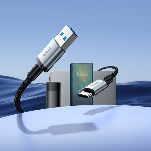 Мультимедійний кабель Hoco US10 USB-A – Type-C 3.0 5Gbit/s (0.5 м) (Black)