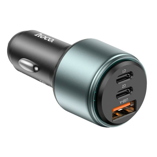 Автомобильное зарядное устройство Hoco NZ9 Galloper 2xUSB-C+USB-A (95W · 3A) (Black)