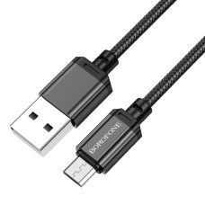 Кабель Borofone BX87 Sharp USB-A – Micro-USB (1 м · 12W · 2.4A) (Black)