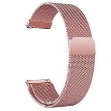 Ремешок универсальный 22 мм Milanese Loop Design для Amazfit, Samsung, Huawei (Rose Gold)