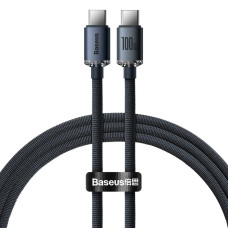 Кабель Baseus Crystal Shine Series Type-C – Type-C (1.2 м · 100W · 5A) (CAJY000601) (Black)