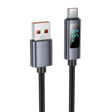 Кабель Hoco X112 USB-A – Type-C з дисплеєм (1 м · 15W · 3A) (Black)