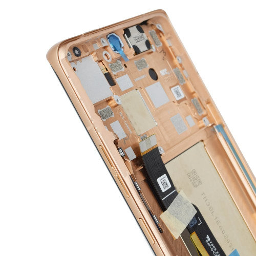 Дисплей для Motorola XT2407 Moto Edge 50 з тачскріном в рамці (Peach Fuzz) (Original)