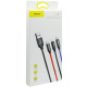 Кабель Baseus Three Primary Colors 3-в-1 (1.2 м · 18W · 3.5A) (Black)