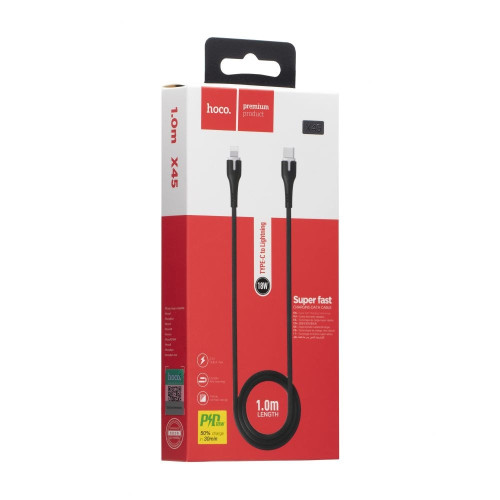 Кабель Hoco X45 Surplus Type-C – Lightning (1 м · 18W · 2.1A) (Black)