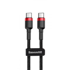 Кабель Baseus Cafule Type-C – Type-C (1 м · 60W · 3A) (CATKLF-G91) (Black/Red)