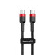 Кабель Baseus Cafule Type-C – Type-C (1 м · 60W · 3A) (CATKLF-G91) (Black/Red)