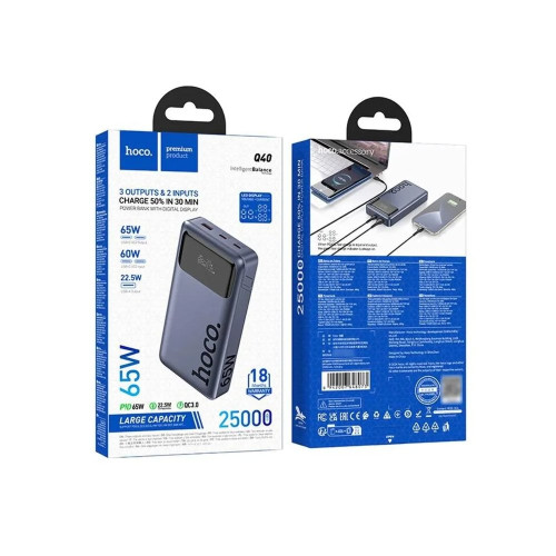 Повербанк Hoco Q40 PD65W (25000 mAh) (Gray)