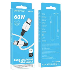Кабель Borofone BX84 Type-C – Type-C (1 м · 60W · 3A) (White)