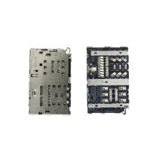 Роз'єм SIM-карти для LG K500DS 20 pin (6 кріплень) (1 SIM + SIM/Micro SD)