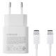 Мережевий зарядний пристрій Samsung EP-TA800 USB-C retail packing (25W · 3A) з кабелем Type-C – Type-C (Service) (White)