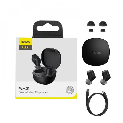 Наушники Bluetooth Baseus Encok WM01 TWS (Black)