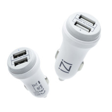 Автомобильное зарядное устройство іЗі LC-12 2xUSB-A (24W · 4.8A) (тех пак) (White)