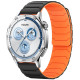 Ремешок универсальный 20 мм Dual-color Magnetic для Amazfit, Samsung, Huawei (Black/Orange)