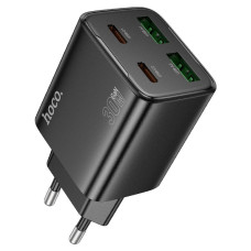 Сетевое зарядное устройство Hoco N56 2xUSBA+2xUSB-C (30W · 3A) (Black)