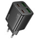 Сетевое зарядное устройство Hoco N56 2xUSBA+2xUSB-C (30W · 3A) (Black)
