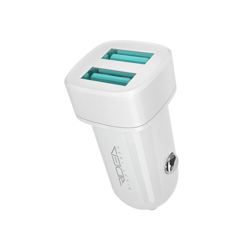 Автомобильное зарядное устройство Ridea RCC-21012 2xUSB-A (12W · 2.4A) (White)