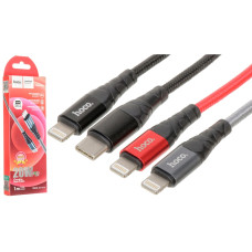 Кабель Hoco DU02 Max Type-C – Lightning (1 м · 20W · 2.4A) (Red)