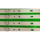 Пряма підсвітка для телевізора Akai 49″ E49DU1000 (10 планок по 470 мм, 4 LED, лінза 15,5 мм, 6 В)