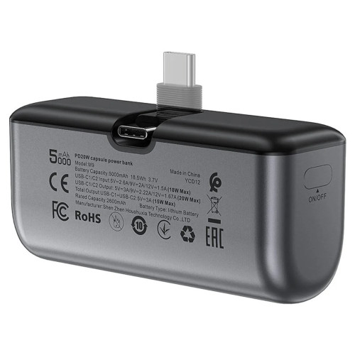 Повербанк Acefast M9 PD20W (5000 mAh) (Black)