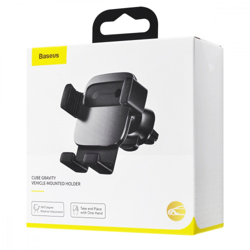 Автодержатель Baseus Cube Gravity Vehicle Mounted (Black)