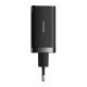 Сетевое зарядное устройство Baseus GaN5 Pro USB-A+2xUSB-C (65W · 3A) с кабелем Type-C – Type-C 100W 5A (CCGP120201) (Black)