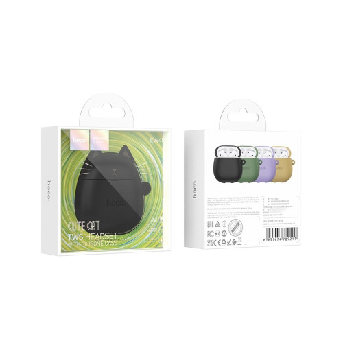 Наушники Bluetooth Hoco EW45 Cat TWS (Black)