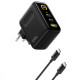 Сетевое зарядное устройство Baseus PicoGo AE21 USB-A+2xUSB-C с кабелем C-C 1.5м (100W · 5A) (E0121B00) (Black)