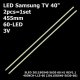 Бокова підсвітка для телевізора Samsung 40″ 2011SGS40 Rev1.1 (2 планки по 455 мм, 60 LED 5x3 мм, 3 В)