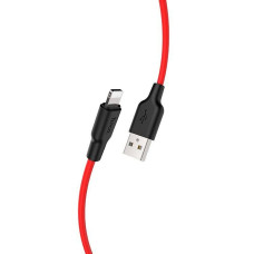 Кабель Hoco X21 Plus Silicone USB-A – Lightning (1 м · 12W · 2.4A) (Red/Black)