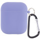 Чехол для AirPods 1/2 Silicone Case with Fibra (Lavender Gray)