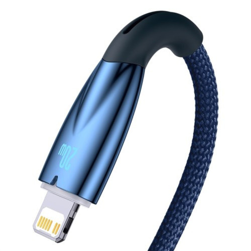 Кабель Baseus Glimmer Series Fast Charging Type-C – Lightning (1 м · 20W · 2.4A) (CADH000003) (Blue)
