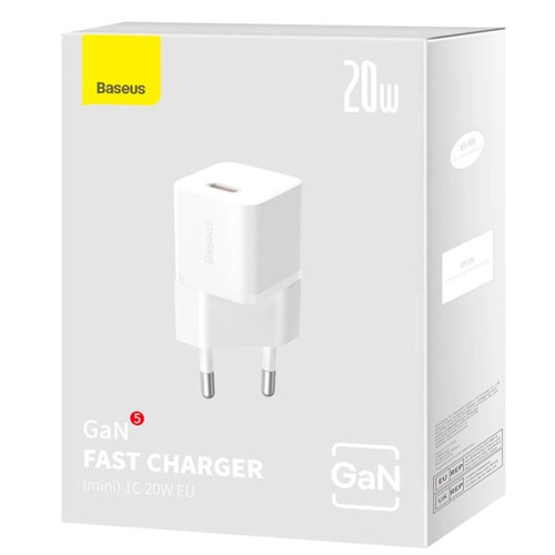 Сетевое зарядное устройство Baseus GaN5 Mini USB-C (20W · 3A) (CCGN0501) (White)